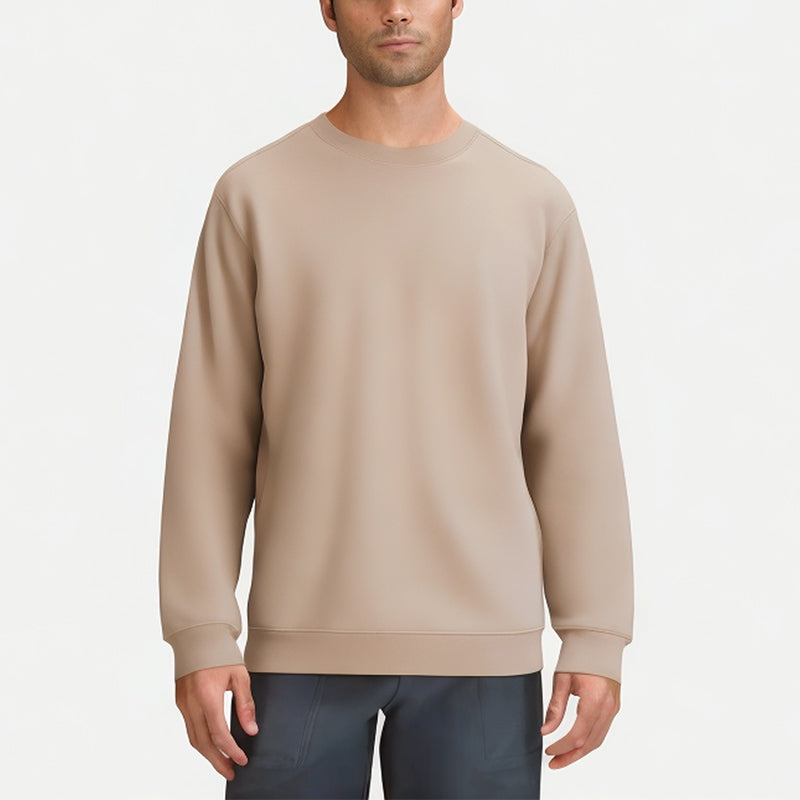 Men's Solid Color Round Neck Sweatshirt