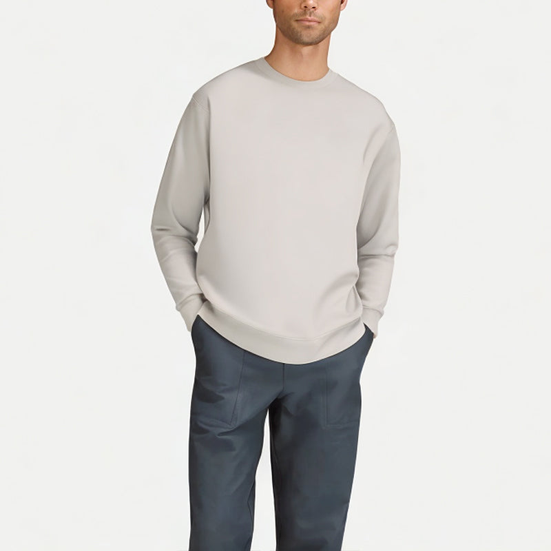 Men's Solid Color Round Neck Sweatshirt