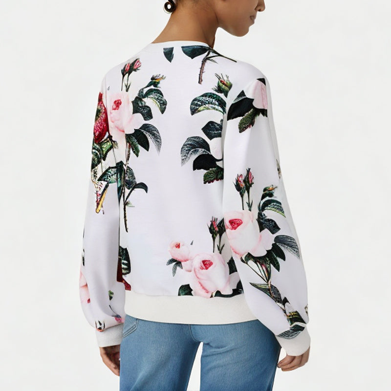 Women's Casual Floral Print Sweatshirt