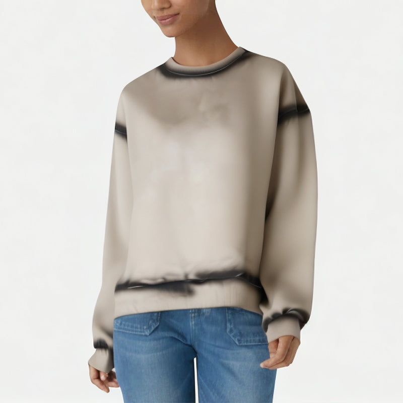 Spray-Dyed Long-Sleeved Women's Sweatshirt