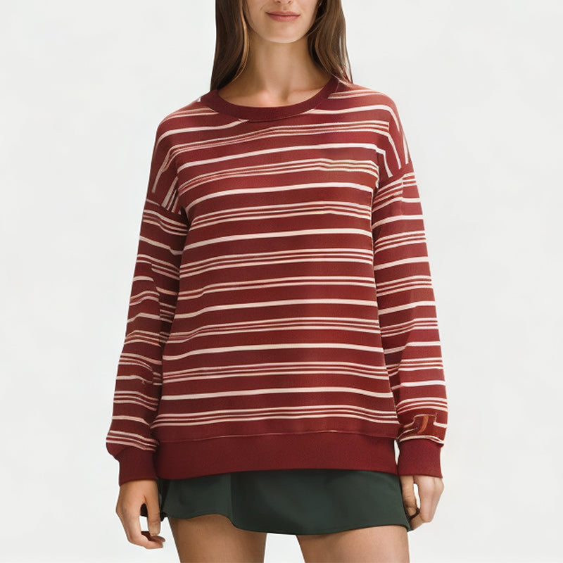 Gradient Round Neck Pullover Sweatshirt