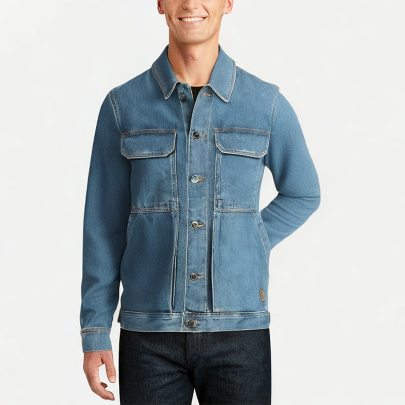 Men's Multi-Pocket Denim Jacket