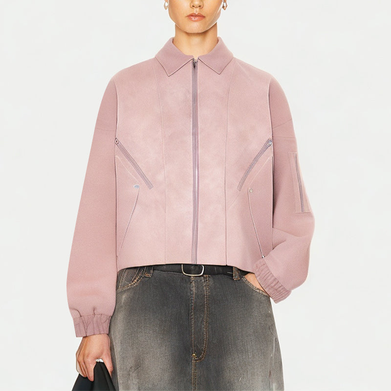 Women's Pink Baseball Jacket
