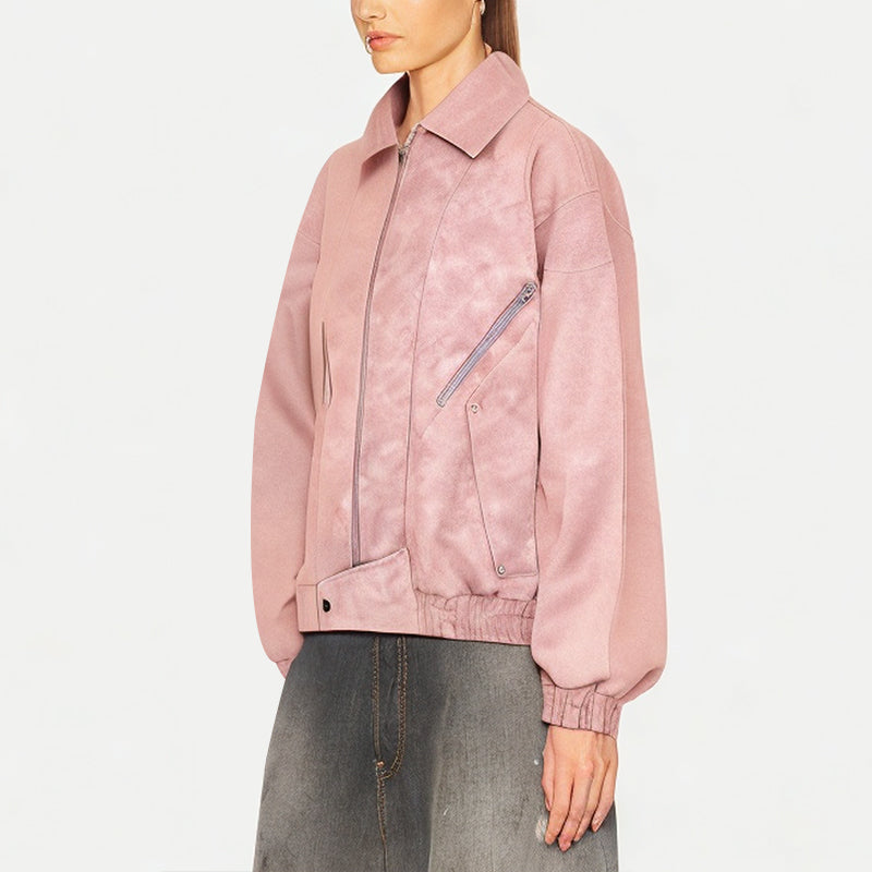 Women's Pink Baseball Jacket