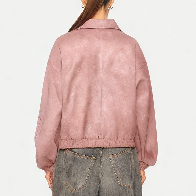 Women's Pink Baseball Jacket