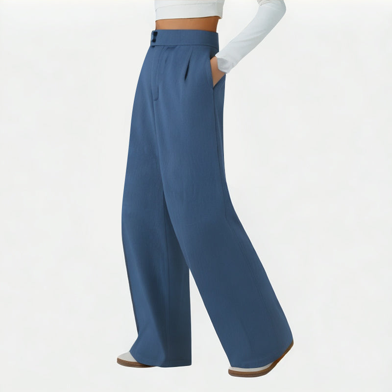 Women's High-Waisted Drapey Suit Wide-Leg Pants