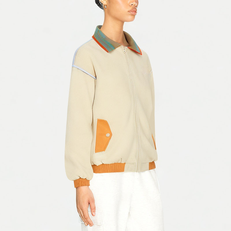 Women's Contrast Color Stitching Casual Jacket