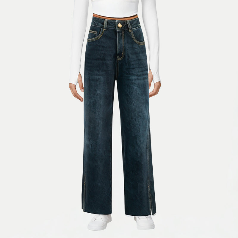 Vintage Split Wide-Leg Pants