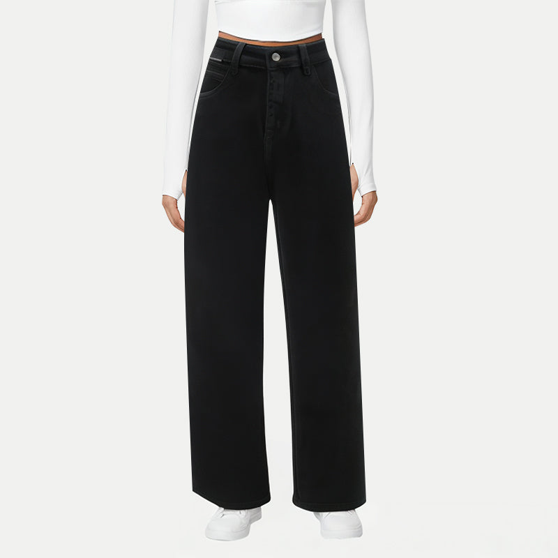 Women's High-Waisted Fashionable Wide-Leg Pants