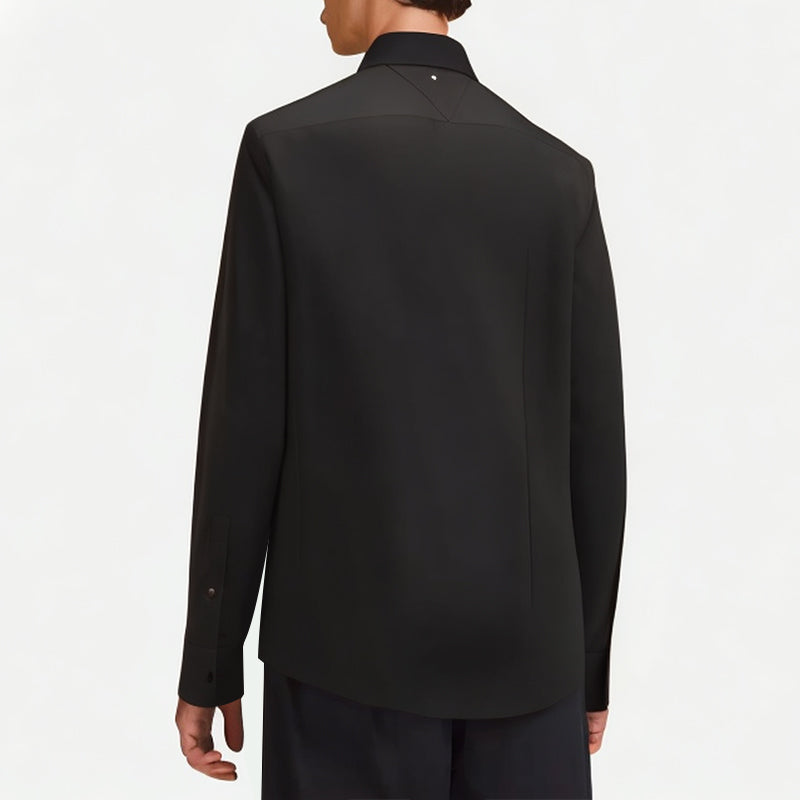 Men's Slim Black Commuter Shirt