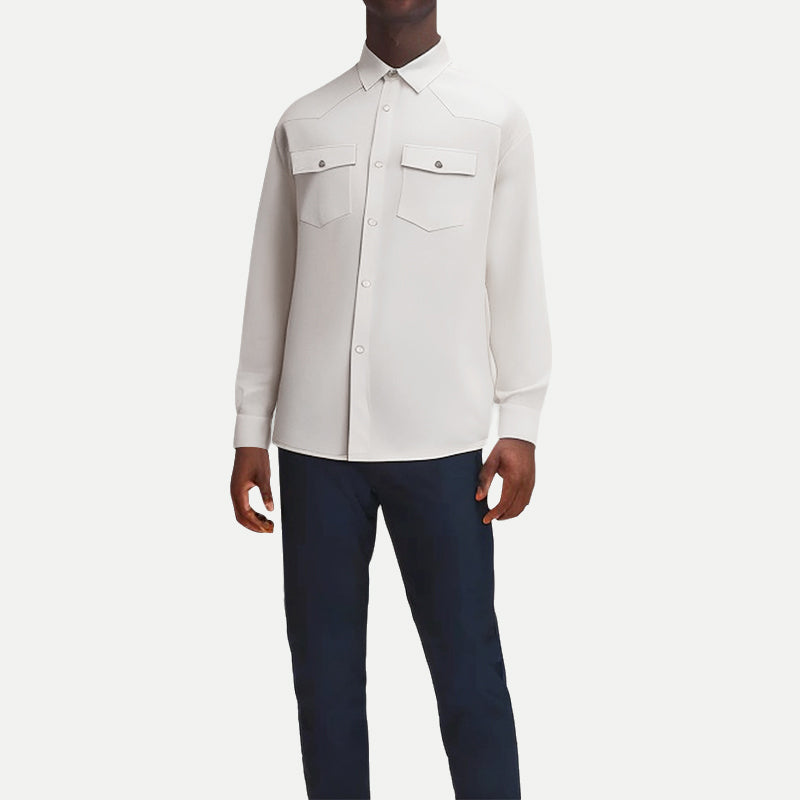 Men's Heavyweight Suede Long Sleeve Shirt