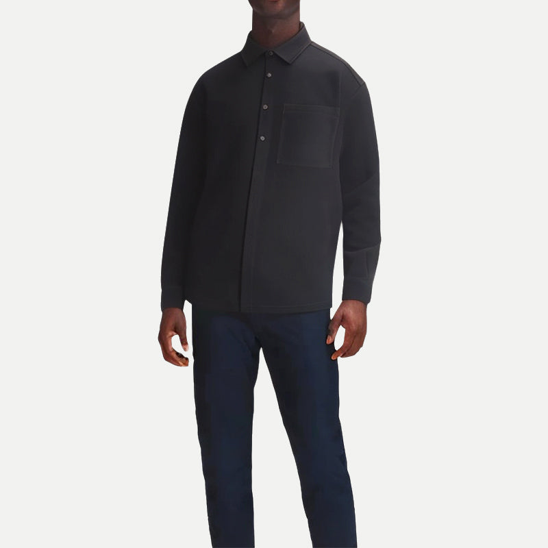 Men's Black Long-Sleeved Shirt