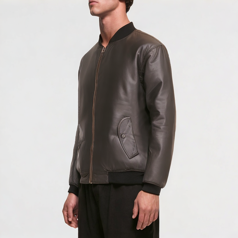 Black Nylon Flight Jacket