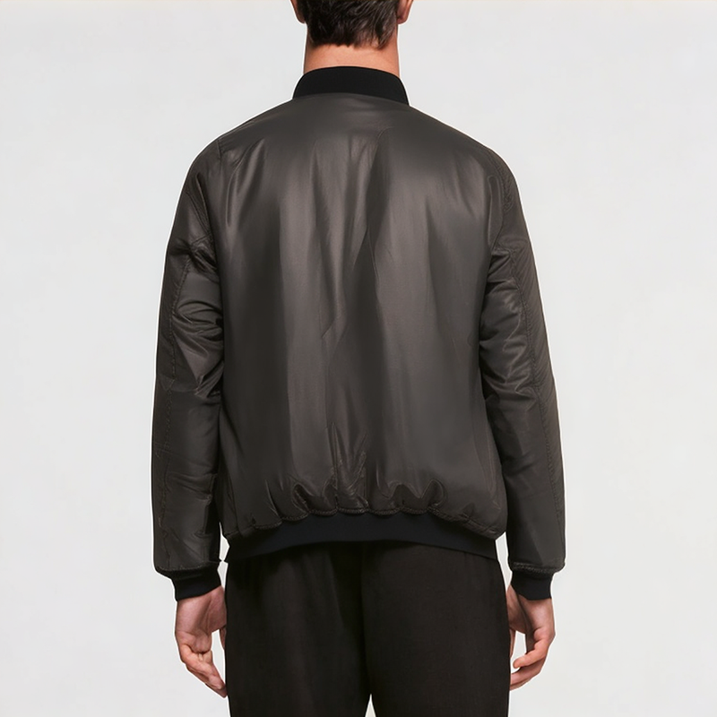 Black Nylon Flight Jacket