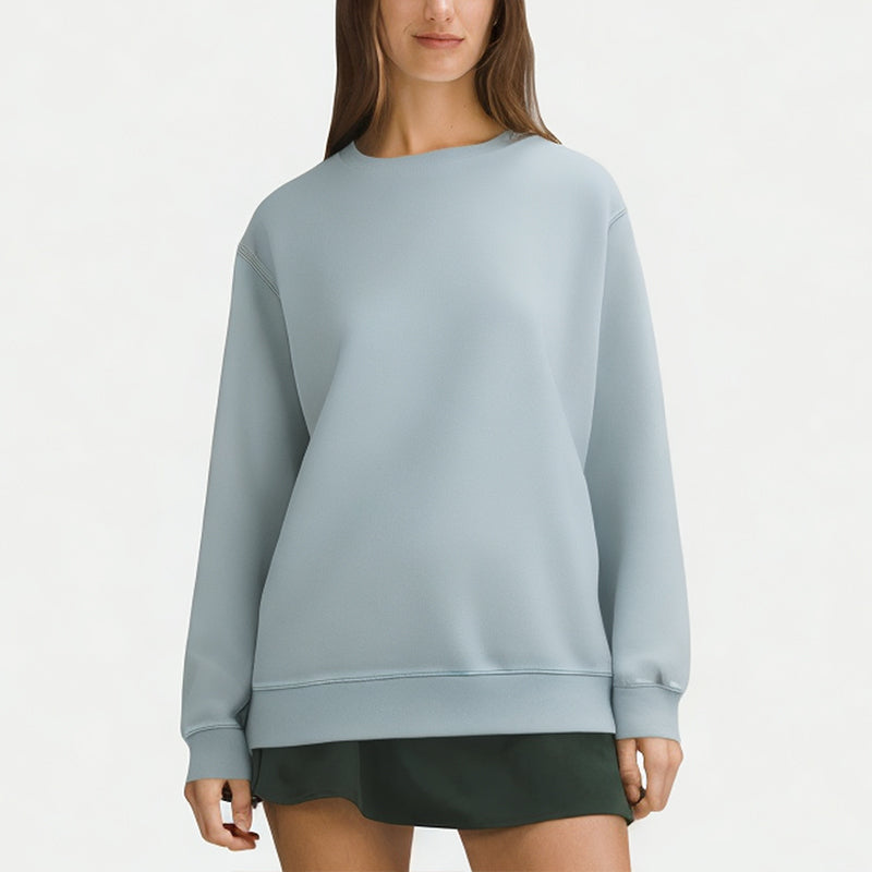Women's Distressed Round Neck Sweatshirt